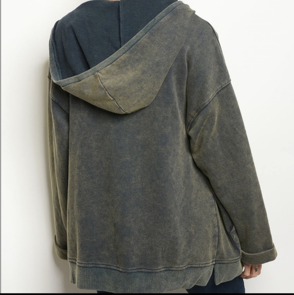 STILLS Cardigan Hoodie Open Front Navy Mineral Wash Cotton Sizes Sm Md & Lg NWT - Picture 6 of 11